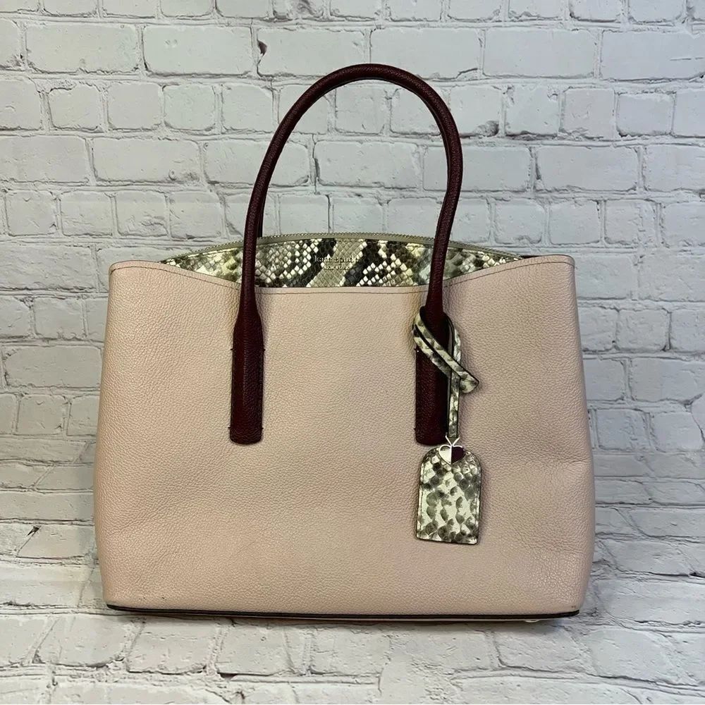 Kate Spade New York MARGAUX EMBOSSED SNAKE MEDIUM SATCHEL